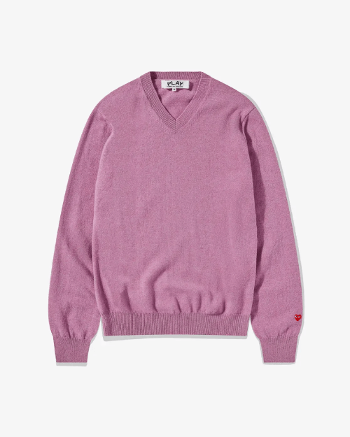 CDG-Men-Lambswool-V-Neck-Sweater-Purple.png