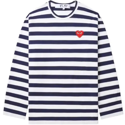 CDG-PLAY-Rhinestone-Heart-Striped-LS-Tee-White-Navy.webp