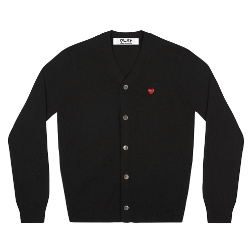 CDG-PLAY-V-Neck-Cardigan-with-Small-Red-Heart-Black.png