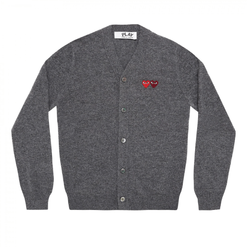 CDG-PLAY-V-Neck-Mens-Cardigan-with-Double-Emblems-Grey.png