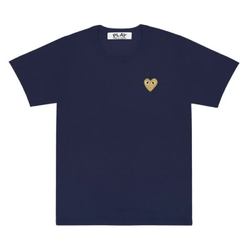 CDG-Play-Basic-T-Shirt-Gold-Emblem-Navy.png