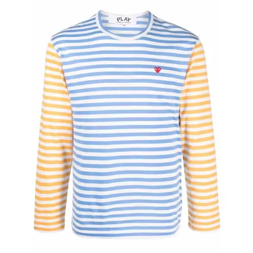 CDG-Play-Embroidered-Logo-Striped-Long-Sleeve-Blue-Yellow-Tee.webp