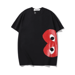 CDG Play T-Shirt with Red Heart Black Eyes